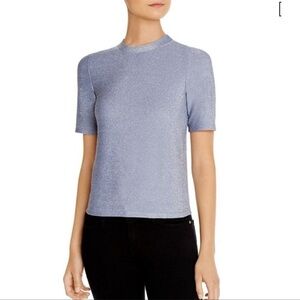 🆕 FORE Metallic Short Sleeve Top
Blue Size Small